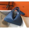 Hermes Blue Agate Clemence Lindy 30cm Bag with PHW - Image 2