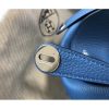 Hermes Blue Agate Clemence Lindy 30cm Bag with PHW - Image 5