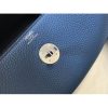 Hermes Blue Agate Clemence Lindy 30cm Bag with PHW - Image 7