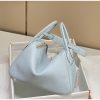 Hermes Lindy 26cm Bag In Blue Brume Clemence Leather - Image 6