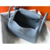 Hermes Lindy 26cm Bag In Blue Lin Clemence With PHW - Image 2