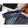 Hermes Lindy 26cm Bag In Navy Blue Clemence With GHW - Image 4