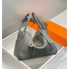 Hermes Lindy 26cm Bag In Gris Meyer Clemence Leather - Image 3