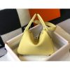 Hermes Lindy 26cm Bag In Jaune Poussin Clemence Leather - Image 2