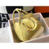 Hermes Lindy 26cm Bag In Jaune Poussin Clemence Leather - Image 4
