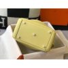 Hermes Lindy 26cm Bag In Jaune Poussin Clemence Leather - Image 5