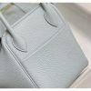 Hermes Lindy 30cm Bag In Blue Brume Clemence Leather - Image 8