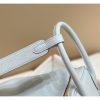 Hermes Lindy 30cm Bag In Blue Brume Clemence Leather - Image 9