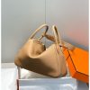Hermes Lindy 30cm Bag In Chai Clemence Leather - Image 5
