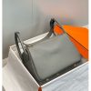 Hermes Lindy 30cm Bag In Gris Meyer Clemence Leather - Image 2