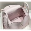 Hermes Lindy 30cm Bag In Mauve Pale Clemence Leather - Image 9