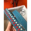 Hermes Blue Jean Tressage Cuir 25MM Bag Strap - Image 6