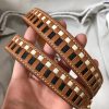 Hermes Brown Tressage Cuir 25MM Bag Strap - Image 3