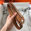Hermes Brown Tressage Cuir 25MM Bag Strap - Image 5