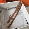 Hermes Brown Tressage Cuir 25MM Bag Strap - Image 6