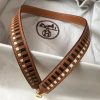 Hermes Brown Tressage Cuir 25MM Bag Strap - Image 2