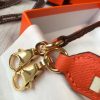 Hermes Orange Tressage Cuir 25MM Bag Strap - Image 5