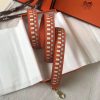 Hermes Orange Tressage Cuir 25MM Bag Strap - Image 6