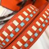 Hermes Orange Tressage Cuir 25MM Bag Strap - Image 3