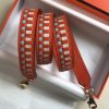 Hermes Orange Tressage Cuir 25MM Bag Strap - Image 2