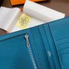 Hermes Bearn Compact Wallet In Blue Izmir Epsom Leather - Image 5