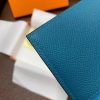 Hermes Bearn Compact Wallet In Blue Izmir Epsom Leather - Image 6