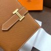 Hermes Bearn Compact Wallet In Gold Epsom Leather - Image 6