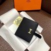 Hermes Bearn Compact Wallet In Black Epsom Leather - Image 7