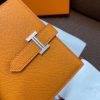 Hermes Bearn Compact Wallet In Orange Epsom Leather - Image 4