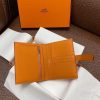 Hermes Bearn Compact Wallet In Orange Epsom Leather - Image 5