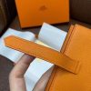Hermes Bearn Compact Wallet In Orange Epsom Leather - Image 8