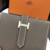 Hermes Bearn Compact Wallet In Taupe Grey Epsom Leather - Image 7