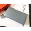 Hermes Blue Lin Epsom Constance Long Wallet - Image 3
