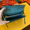 Hermes Kelly Classique To Go Wallet In Blue Du Nord Epsom Calfskin - Image 6