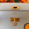 Hermes Kelly Classique To Go Wallet In Blue Zephyr Epsom Calfskin - Image 5